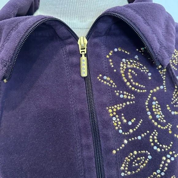 Purple Embellished Women's Jacket - Picture 5 of 8